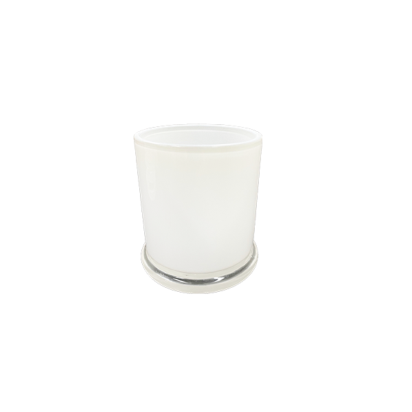 Candela Metro Jars - Opaque White - No Lid - Small