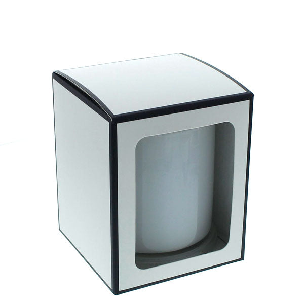 Candela Metro - FLAT Lid - Gift Box - Large - WHITE/BLACK - WINDOW