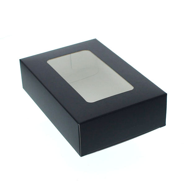 Spa-Cup Boxes - Holds 6 - BLACK - PVC Window