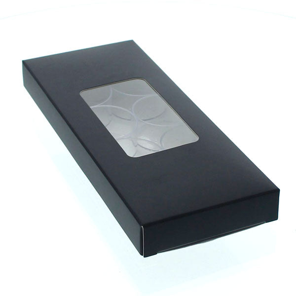 Tealight Boxes Std - Holds 10 - BLACK - PVC Window