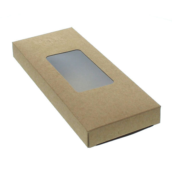 Tealight Boxes Std - Holds 10 - NATURAL - PVC Window