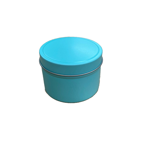 Travel Tins - 4oz - Tiffany Blue - Seamless with Solid Lid