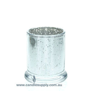  Candela Metro Jars - Sparkling Silver - No Lid - Small by Candle Supply sold by Candle Supply