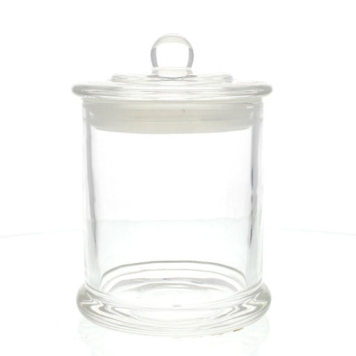  Candela Metro Jars - Clear Glass - Knob Lid - Large by Candle Supply sold by Candle Supply