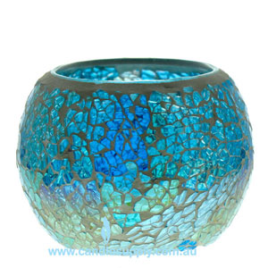 Mosaic - Aqua Azure Crackle - Large