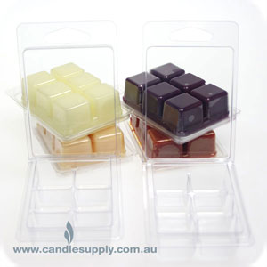 Clam Shell Melt Moulds 6 Cavity - BLOCKS