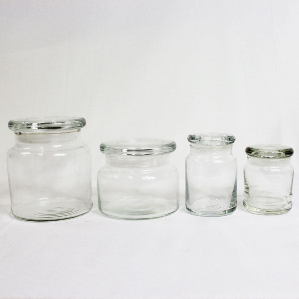 Apothecary Jars - Clear Glass - Medium Squat
