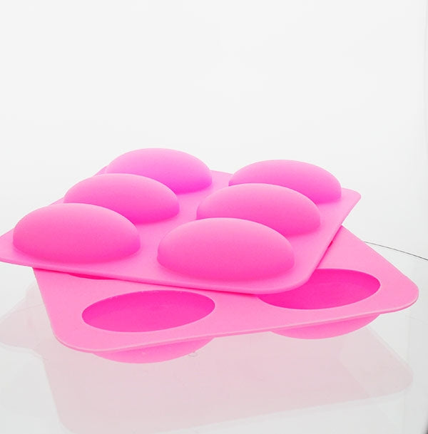 Silicone Soap Mould – 6 Cavity - Domed Oval