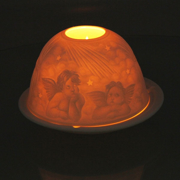 Luminous Mary - White Porcelain Tealight Holder