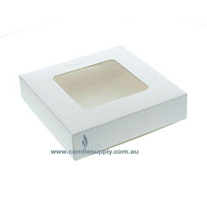 Maxi-Cup Boxes - Holds 4 - WHITE - PVC Window