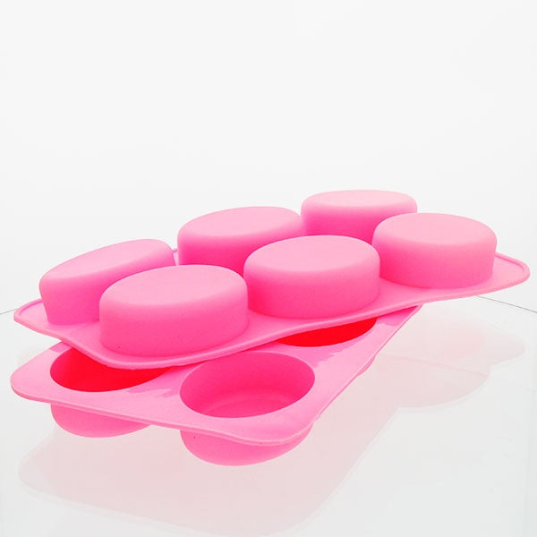 Silicone Soap Mould – 6 Cavity - Oval Round Edges