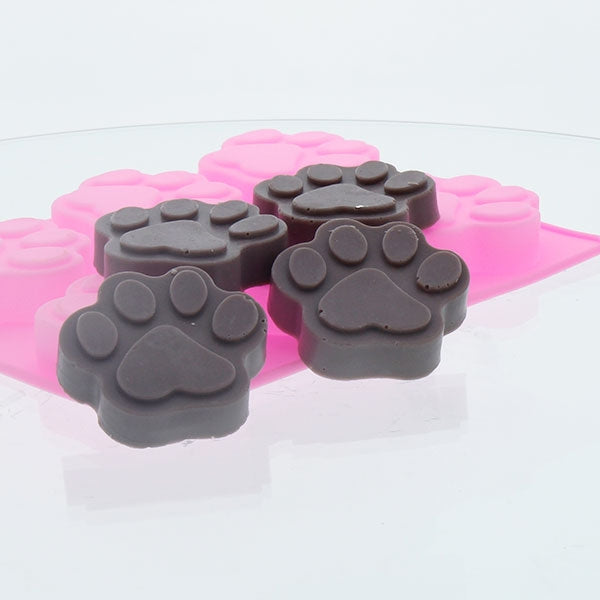 Silicone Soap Mould – 6 Cavity - Paw Print