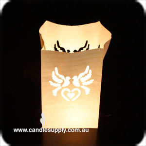 Sky Lantern - Luna Nights - Dove - White Paper Lantern