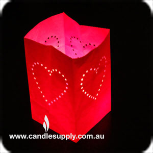 Sky Lantern - Luna Nights - Heart - Red Paper Lantern