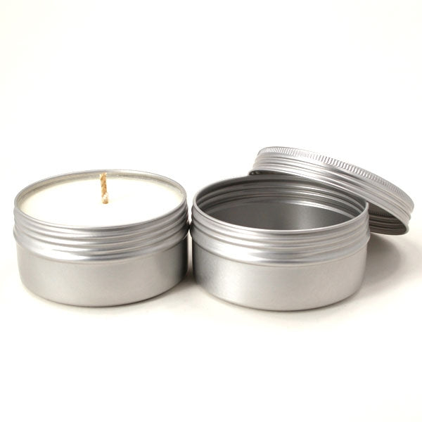 Screw Top Tins - Silver - Seamless Aluminium - Small