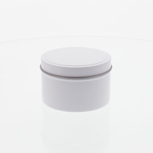 Travel Tins - 2oz - Matt White - Seamless with Solid Lid